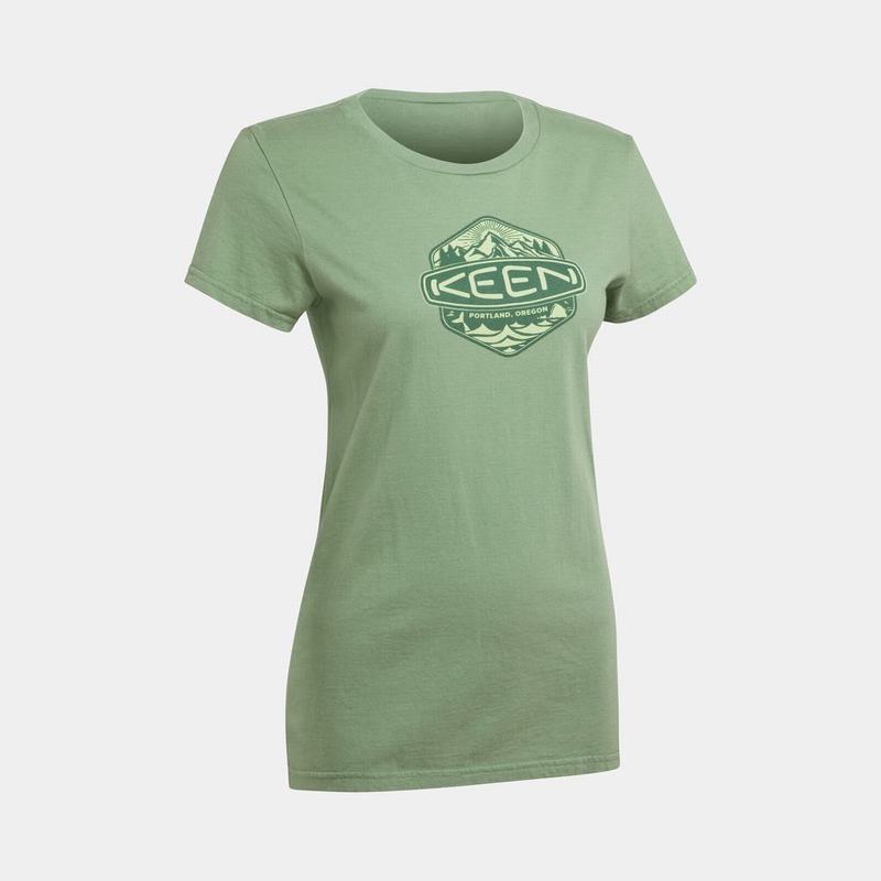 Playeras Keen Badge Para Mujer Verdes - Ropa Keen Mexico (468723-DVL)